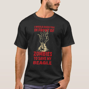 Schmeiß dich in Zombies, um meinen Beagle lustigen T-Shirt