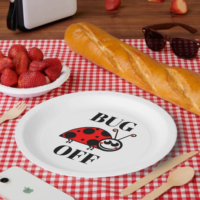 Schmeiß die Fliege Papierscheibe Pappteller (Picknick)