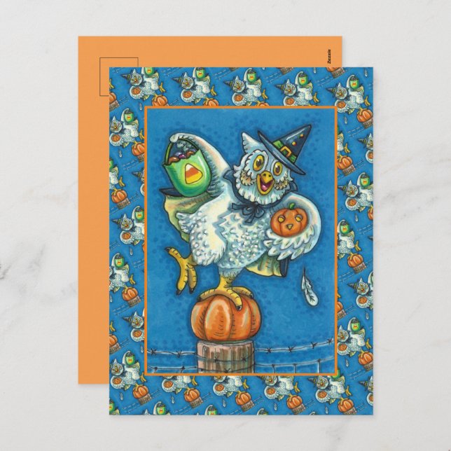 SCHMELLE MEINE HALLOWEEN MÜHE. FEIERTAGSPOSTKARTE (Vorne/Hinten)