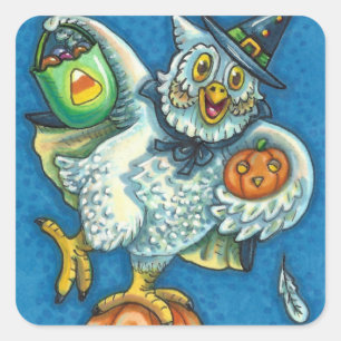 SCHMELLE MEINE HALLOWEEN MÜHE. QUADRATISCHER AUFKLEBER