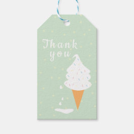 Schmelze Vanilla Ice Creme Kone mit Sprinklen Geschenkanhänger