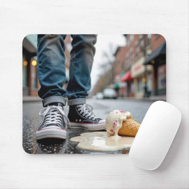 Schmelzen der Eiscreme-Kone durch die Sneakers des Mousepad (Mit Mouse)