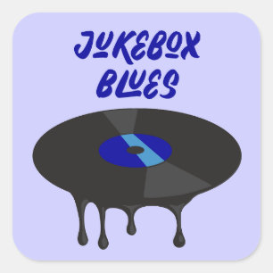 Schmelzen des Vinyl-Sticker Quadratischer Aufkleber