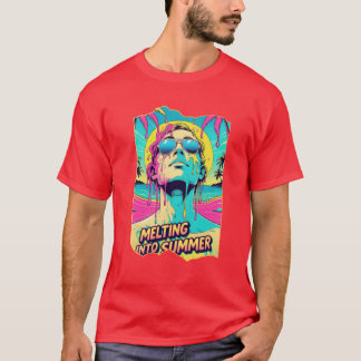 Schmelzen in den Sommer - Trippy Retro Beach Vibes T-Shirt