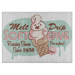 Schmelzen Sie "n-" Tropfenweiches Schneidebrett