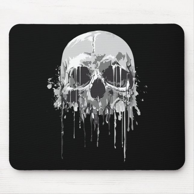 Schmelzen Skeleton Drillen Beängstigende Schädelha Mousepad (Vorne)