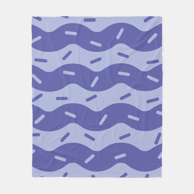 Schmelzende Blaubeer-Eiscreme-Flanelldecke Fleecedecke (Vorderseite)