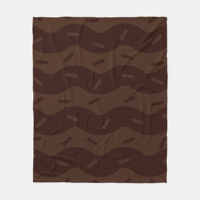 Schmelzende Dunkle Schokoladeneis-Fleece-Decke Fleecedecke (Vorderseite)
