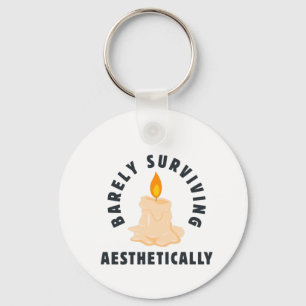 Schmelzende Kerze "Ästhetisch gerade noch so überl Schlüsselanhänger
