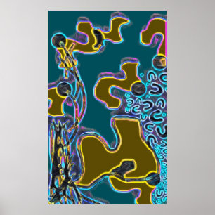 Schmelzende Memphis-Vibes II Poster