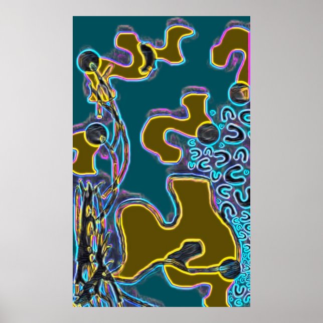 Schmelzende Memphis-Vibes II Poster (Vorne)
