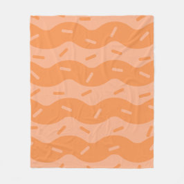 Schmelzende Orange-Eiscreme-Flanelldecke Fleecedecke