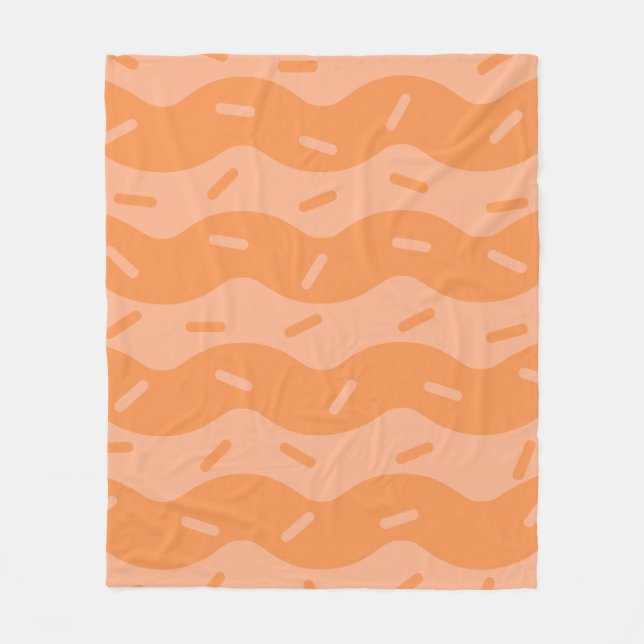 Schmelzende Orange-Eiscreme-Flanelldecke Fleecedecke (Vorderseite)