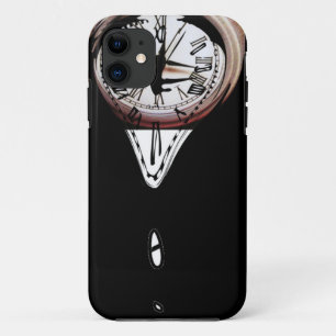Schmelzende surreal Kunst der Uhren Schwarz-weiß Case-Mate iPhone Hülle