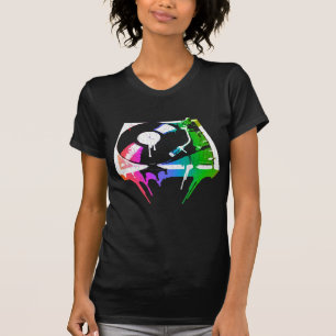 Schmelzende Turntable (Vintager beunruhigter T-Shirt