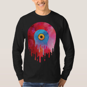 Schmelzende Vinyl-Schallplatte Oldschool-Musik Gra T-Shirt