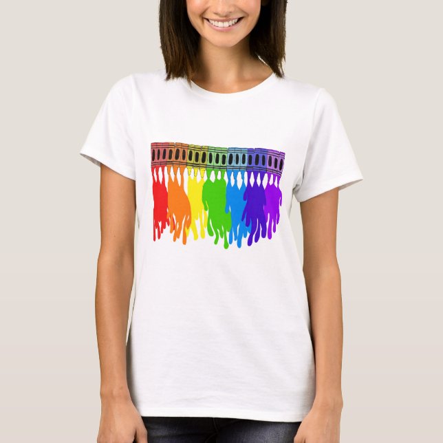 Schmelzende Zeichenstift-Kunst-Abnutzung T-Shirt (Vorderseite)