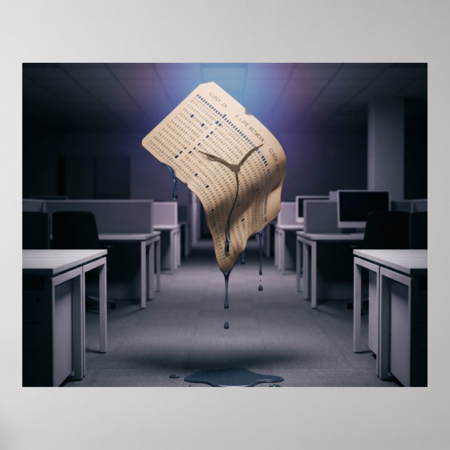 Schmelzende Zeitkarte-Puzzle Poster (Vorne)