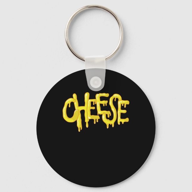 Schmelzender Käse Schlüsselanhänger (Vorderseite)