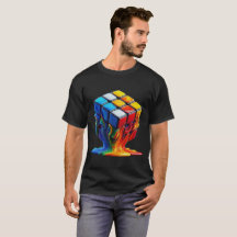 Schmelzender Rubix-Würfel Basic Dark T-Shirt