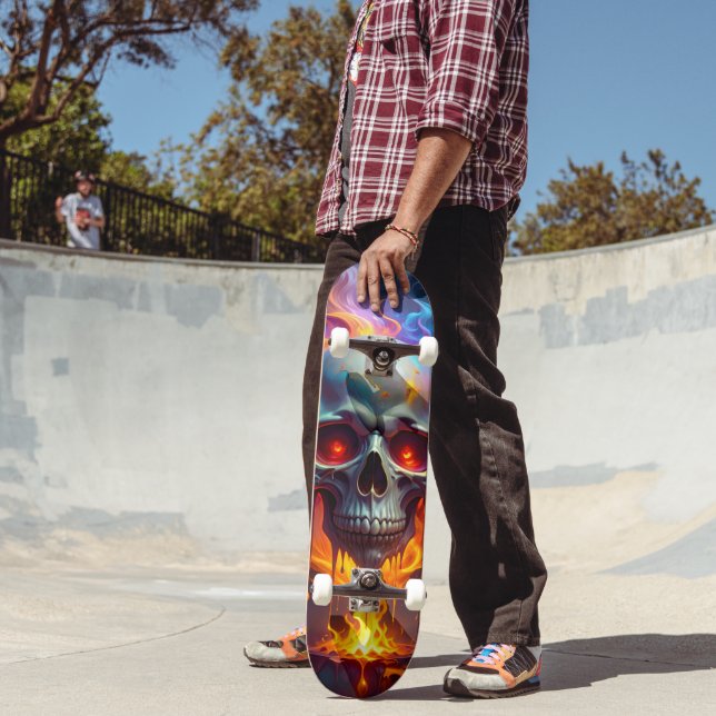 Schmelzender Schädel Skateboard (Außenbereich 2)