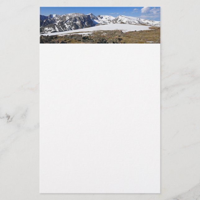 Schmelzender Schnee in den Rocky Mountains Briefpapier (Vorderseite)