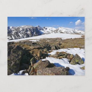 Schmelzender Schnee in den Rocky Mountains Postkarte