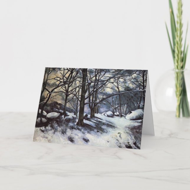 Schmelzender Schnee Pauls Cezanne-. Fontainbleau Karte (Vorderseite)