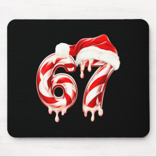 Schmelzender Zuckerstangen-Weihnachtsmannhut 67 We Mousepad