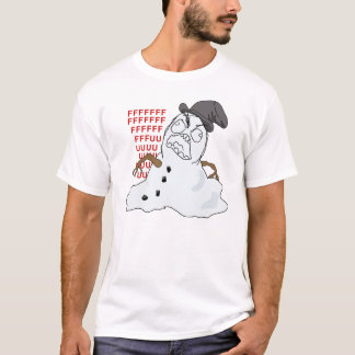 Schmelzendes Snowman-Raserei Meme Shirt