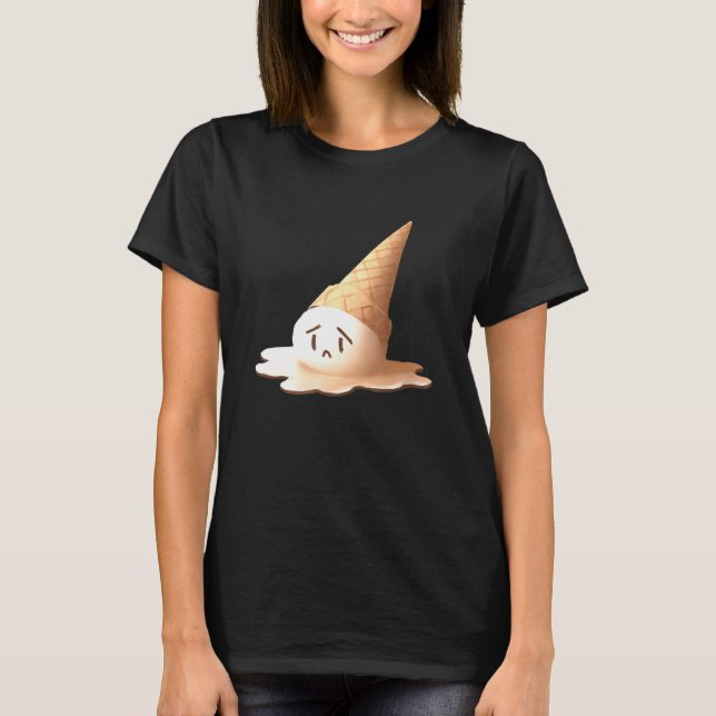 Schmelzendes trauriges Eis T-Shirt (Vorderseite)