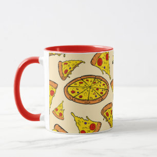 Schmelzkäse Pizza Muster Tasse