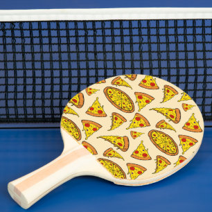 Schmelzkäse Pizza Muster Tischtennis Schläger