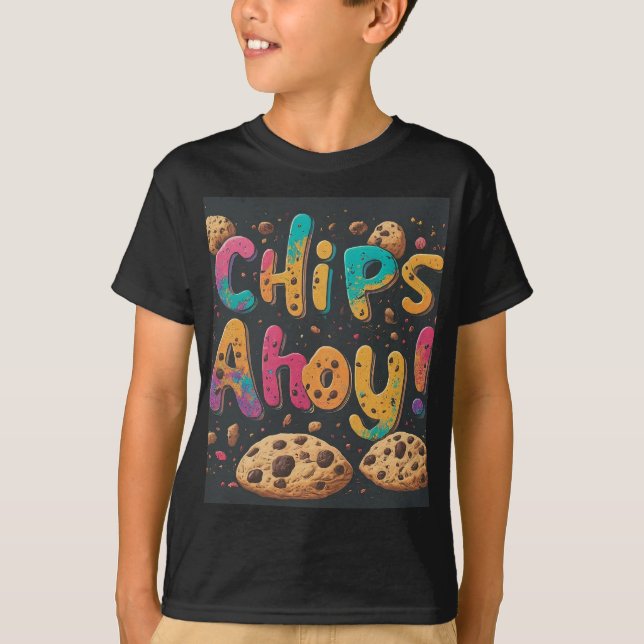 Schmelzspass: Chips Ahoy T - Shirt Design (Vorderseite)