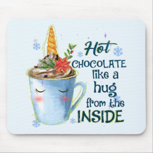 Schmelztablette Gemütlicher Einhorn Winter Mousepad