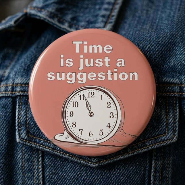 Schmelzuhr, moderner Surrealismus Button (Von Creator hochgeladen)