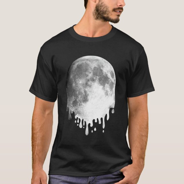 Schmelzvollmond-Disketten-Weltraumkunst T-Shirt (Vorderseite)