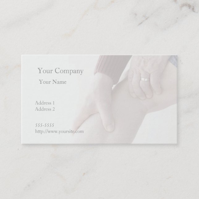 Schmerz auf der Rückseite der Bein-Visitenkarte Visitenkarte (Vorderseite)