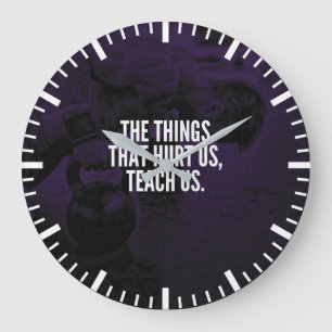 Schmerz - Ausarbeiten inspirierender Wörter - Kett Große Wanduhr
