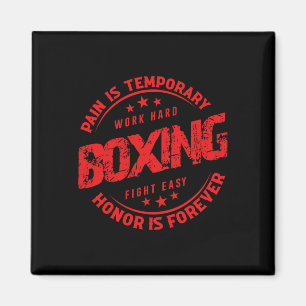 Schmerz ist temporäre Arbeit harte Boxen Kampf lei Magnet