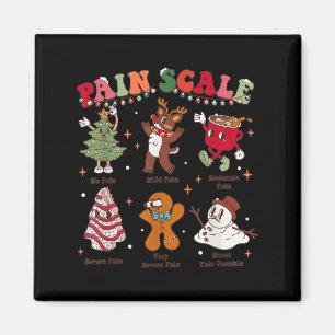 Schmerzbewertung Retro-Weihnachten Krankenpfleger Magnet