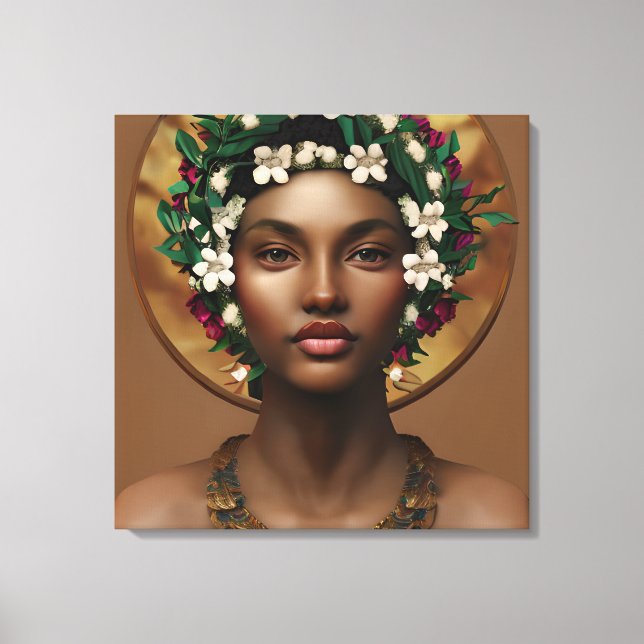 Schmerzen beim Power | Afrikanische Königin Leinwanddruck (Vorderseite)