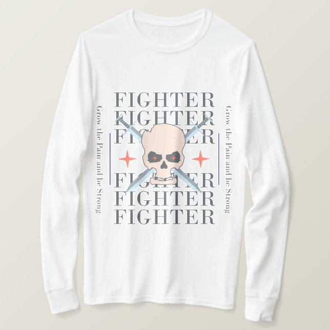 Schmerzen wachsen und stark sein T-Shirt (Design vorne)