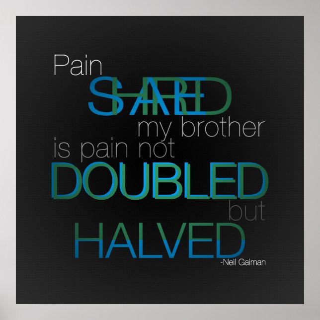 Schmerzgeteiltes Poster (Vorne)