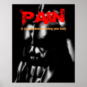 Schmerzkörperbildung Fitness Inspirierend Poster