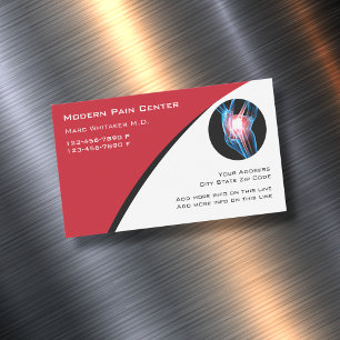 Schmerzmanagement-Medizin-Geschäftsmagnete Magnetische Visitenkarte