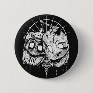 Schmerzmaske Okkulte Streetwear Button