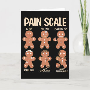 Schmerzskala Lustiger Gingerbread Man Weihnachtskr Karte