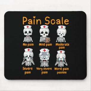 Schmerzskala Niedliche Krankenschwester Skelett Ha Mousepad
