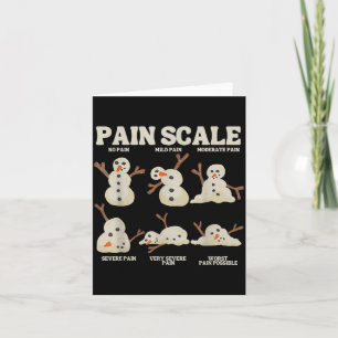 Schmerzskala Schneemann Krankenschwester Weihnacht Karte